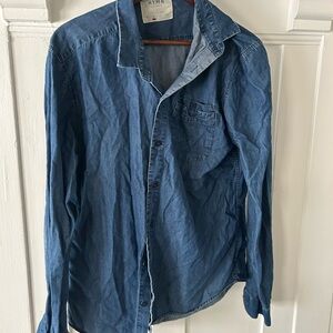 Men's Blue Casual Button Down Shirt
